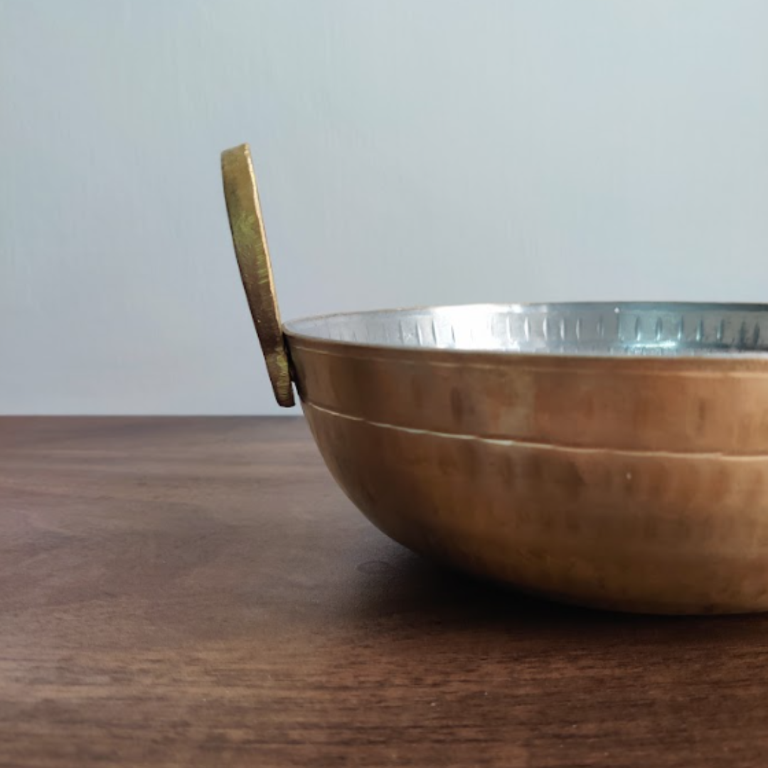 Brass Kadai With Tin Coating (9 inch)