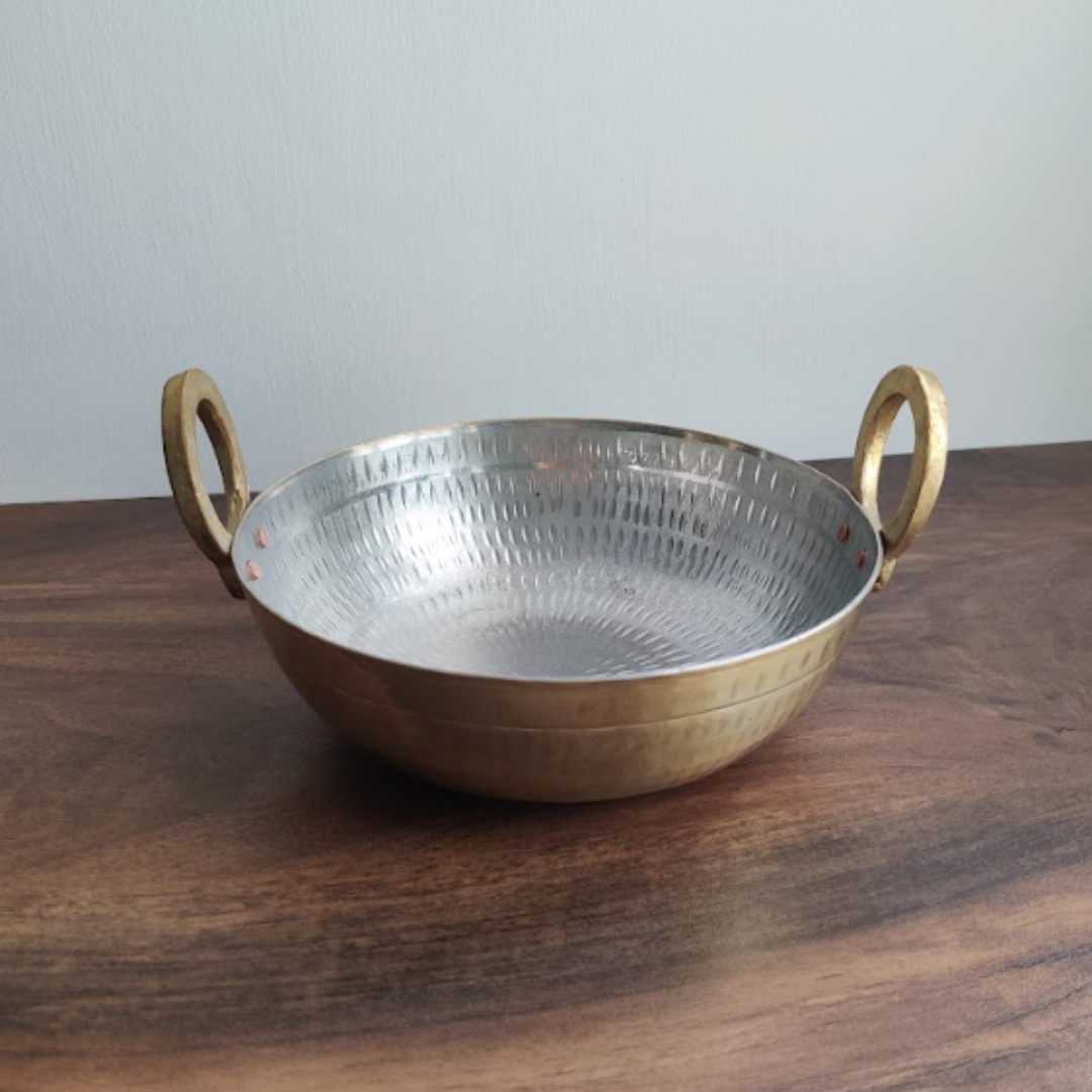 Brass Kadai With Tin Coating (9 inch)