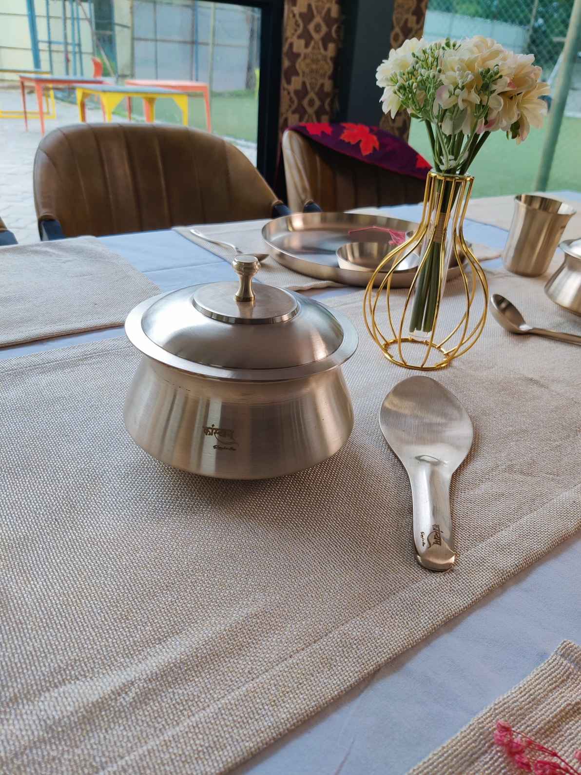 Bronze/Kansa Antique Thali Set For 6 Person