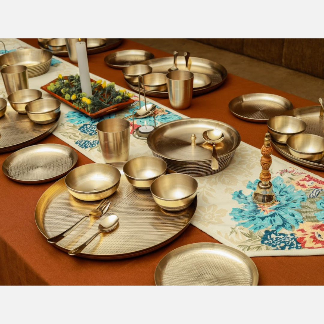 Manohar – Kansa/Bronze Buffet Dining Setup (12 Inch)