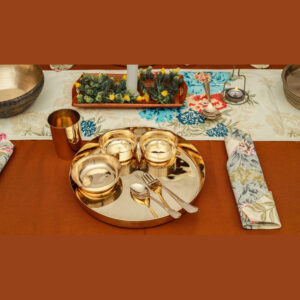 Bronze/Kansa DINNER SET OF 7 ROYAL GOLD