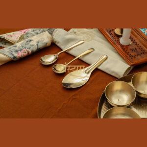 bronze/kansa serving spoon set